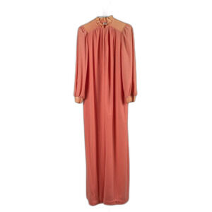 Vintage 70s Donna Richard peach sleep wear maxi dress size S